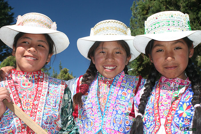 Native girls of Colca Valley