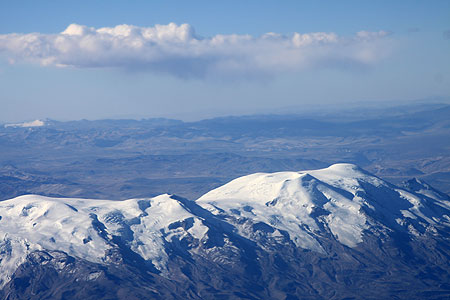 Andes Mountain Range from the air